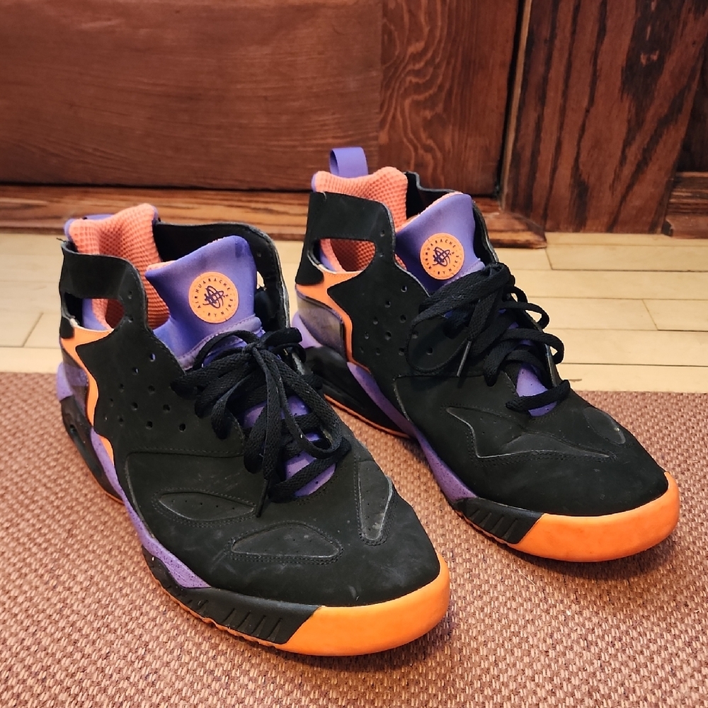 Nike Air Tech Challenge Huarache 630957 002 Black Purple Air Jordan sz 13